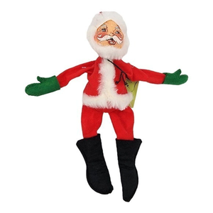 Annalee 1963 VINTAGE Elf 8in Santa Christmas Doll Figurine Bendable Poses U.S.A.